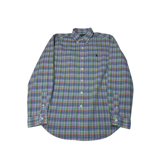Ralph Lauren Classic Fit Plaid Long Sleeve Button Down Shirt - Large - Picture 1 of 10